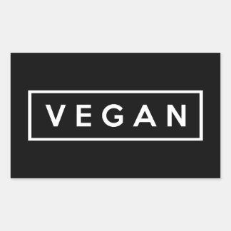 vegan. rectangular sticker