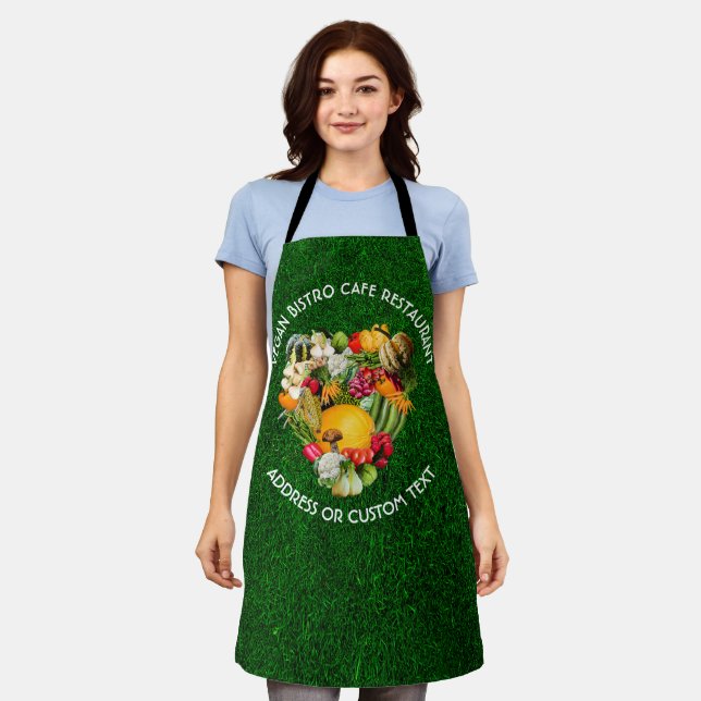 Vegan Restaurant Cafe Or Bistro Owner. For Vegan Apron (Worn)