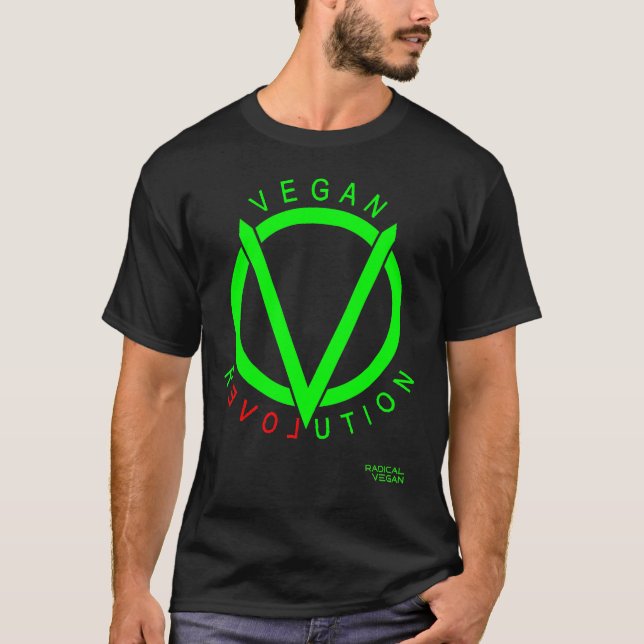 Vegan Revolution T-Shirt: by conRADICAL VEGAN T-Shirt (Front)