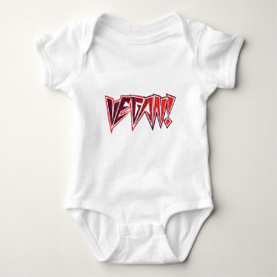 Vegan Rocker Brown and Red Baby Bodysuit