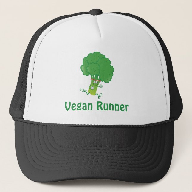 Vegan runner - Broccoli Trucker Hat (Front)