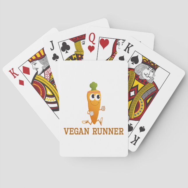 Vegan Runner Carrot Playing Cards (Back)