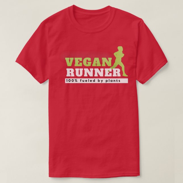 vegan runner sports  T-Shirt (Design Front)