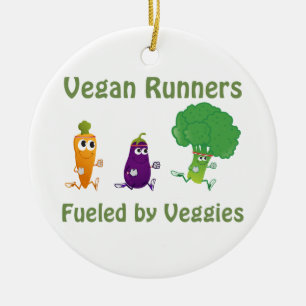 Vegan Runners - Fueled By Veggies Ceramic Tree Decoration