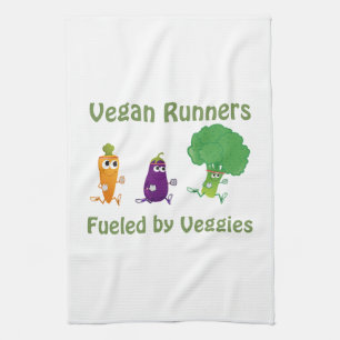 Vegan Runners - fuelled by Veggies Tea Towel