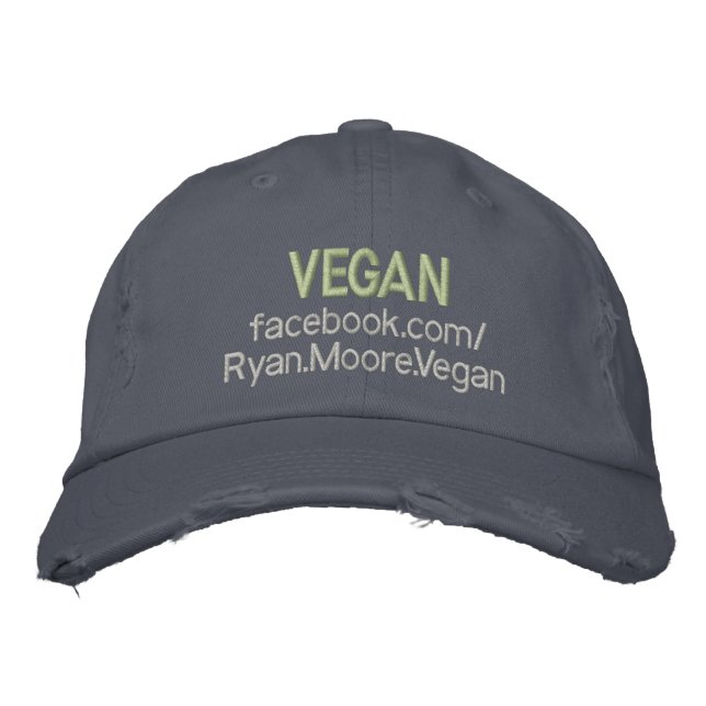 VEGAN Ryan.Moore.Vegan Embroidered Hat (Front)