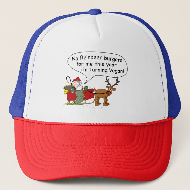 Vegan Santa Trucker Hat (Front)