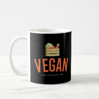 Vegan  Saving Lives One Meal At A Time  Coffee Mug