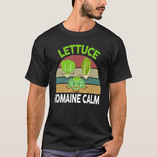 Vegan-Shirt Lettuce Romaine Calm Vegetarian Gift F T-Shirt (Front)