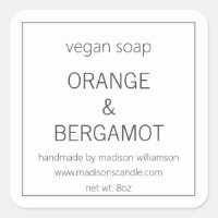 Vegan Soap | Simple Minimalist Grey and White