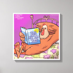 Vegan Soul Funny Canvas Print