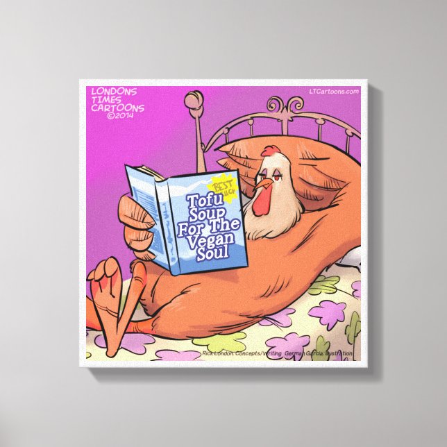 Vegan Soul Funny Canvas Print (Front)
