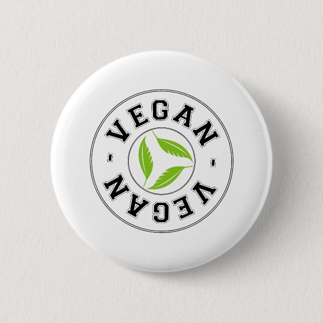 Vegan Sports Logo 6 Cm Round Badge (Front)