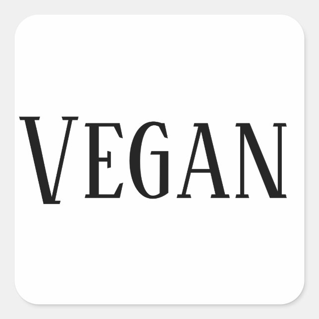Vegan Square Sticker (Front)