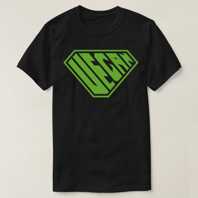 Vegan SuperEmpowered Green 1 T-Shirt (Design Front)