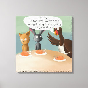 Vegan Thanksgiving Funny Canvas Print