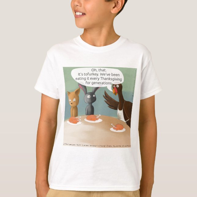 Vegan Thanksgiving Funny T-Shirt (Front)