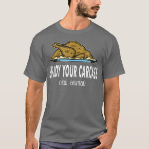 Vegan Thanksgiving  Funny Vegetarian Turkey  T-Shirt