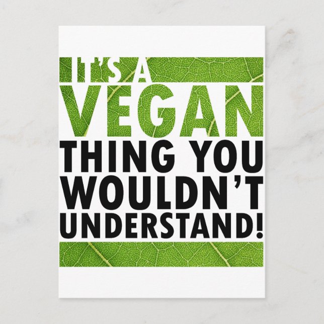 Vegan Thing Postcard (Front)