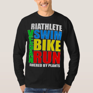 Vegan Triathlete Swim Bike Run T-Shirt