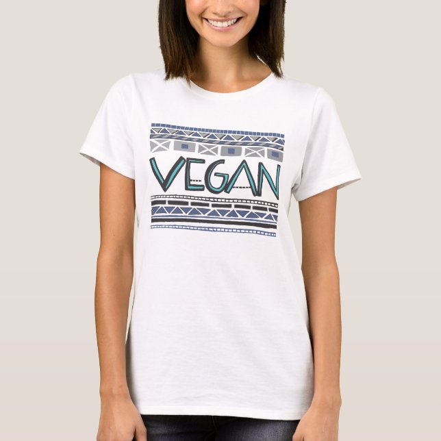 Vegan/Tribal print T-Shirt (Front)