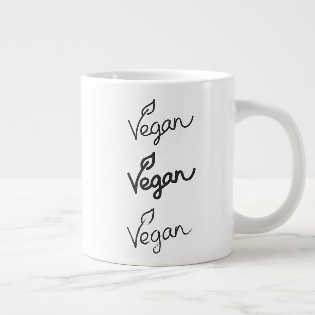 Vegan Typography Bone China Mug (Right)