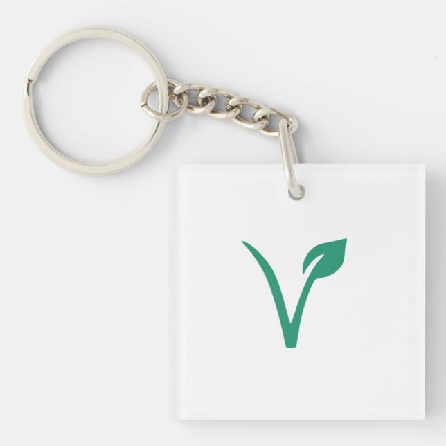 Vegan V Key Ring (Front)