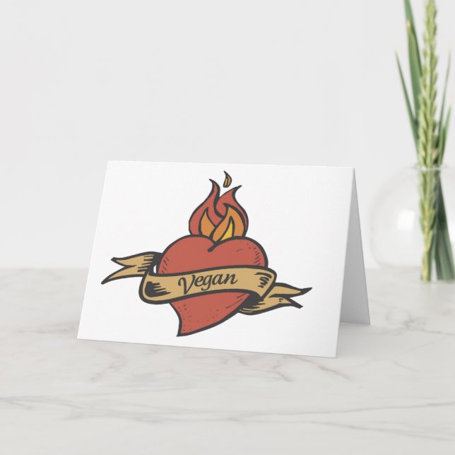 Vegan Valentines Day Card (Front)
