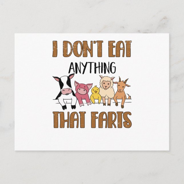 Vegan Veganism Meatlos Vegan Life Postcard (Front)