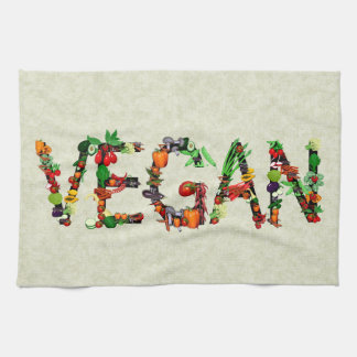 Vegan Vegetables Tea Towel