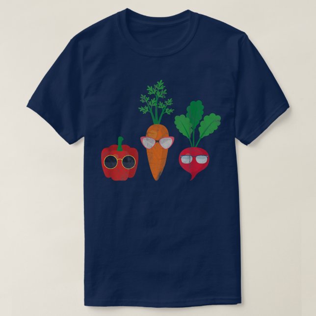 Vegan Vegetables Veggies Vegetarian Veganism Distr T-Shirt (Design Front)