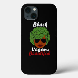 Vegan Vegetarian Black Afro Woman Broccoli Hair iPhone 13 Case