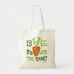 Vegan Vegetarian Doodle Lettering Bag