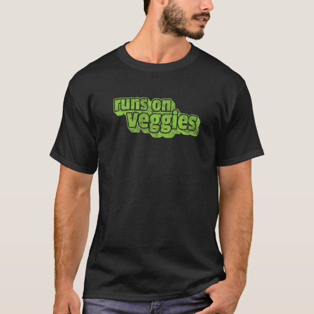 Vegan Vegetarian Food Vegans Plant Based Veggies V T-Shirt (Front)