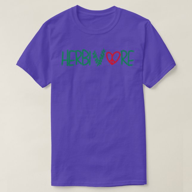 Vegan Vegetarian Herbivore Plant Based Lifestyle  T-Shirt (Design Front)