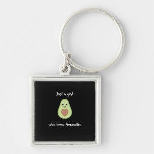 Vegan Vegetarian - Just A Girl Who Loves Avocados Key Ring