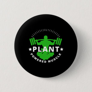 Vegan Vegetarian Plant Broccoli Bodybuilding Lift 6 Cm Round Badge