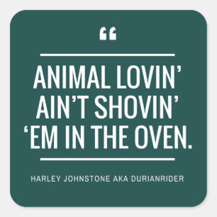 Vegan vegetarian stickers animal rights lovers