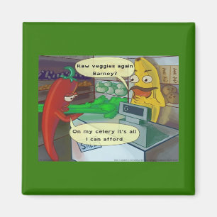 Vegan Veggie Shopping Fridge Rick London Magnet