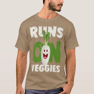 Vegan Veggie Vegetarian Jogging Runner Marathon T-Shirt