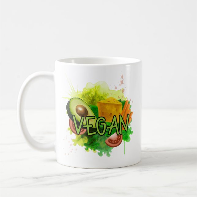 Vegan Veggies  Coffee Mug (Left)