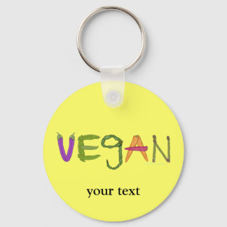Vegan Veggies Vegetable Lovers Key Ring
