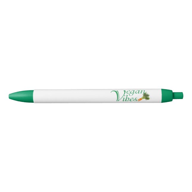 Vegan vibes black ink pen (Front)