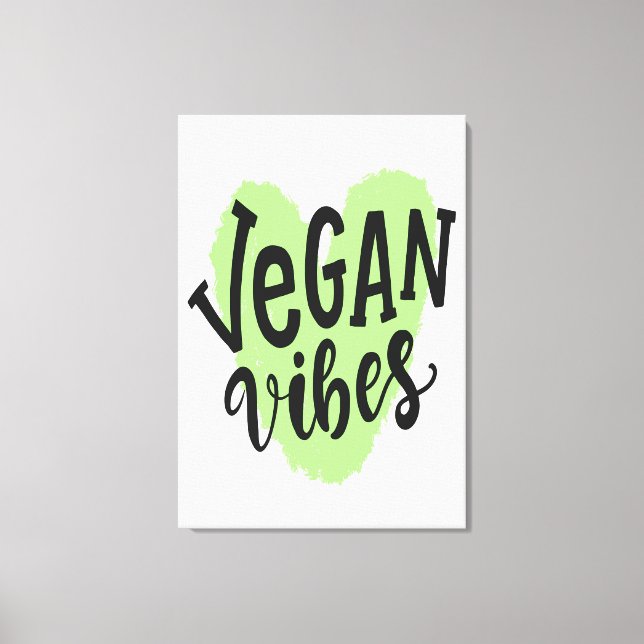 Vegan Vibes Canvas Print (Front)