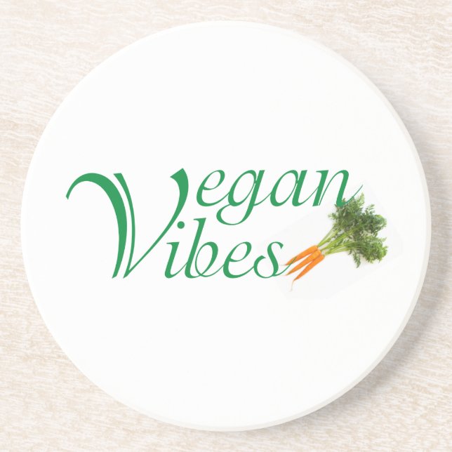 Vegan vibes coaster (Front)