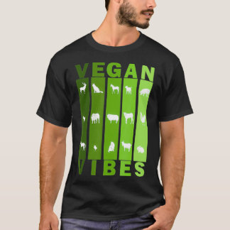 Vegan Vibes Shirt Funny Retro Vegetarian Go Vegan