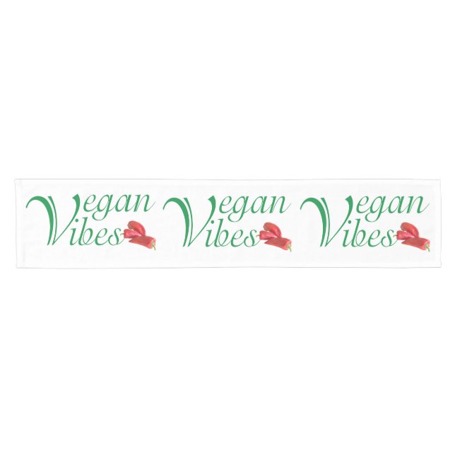 Vegan vibes short table runner (Horizontal)