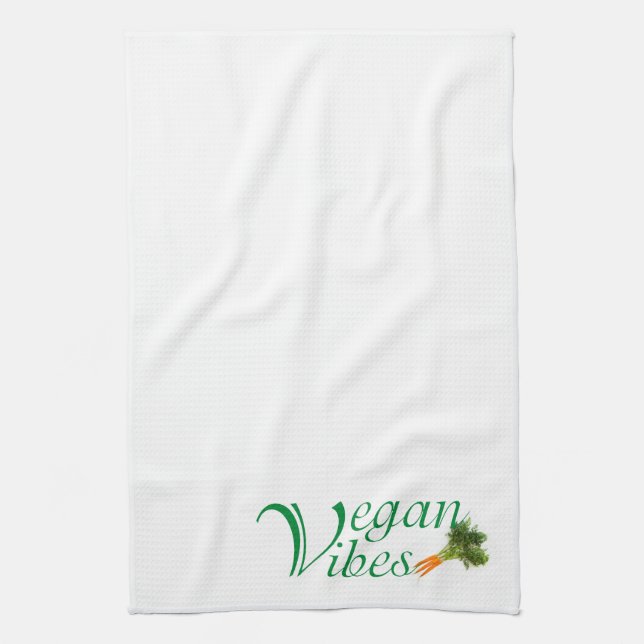 Vegan vibes tea towel (Vertical)