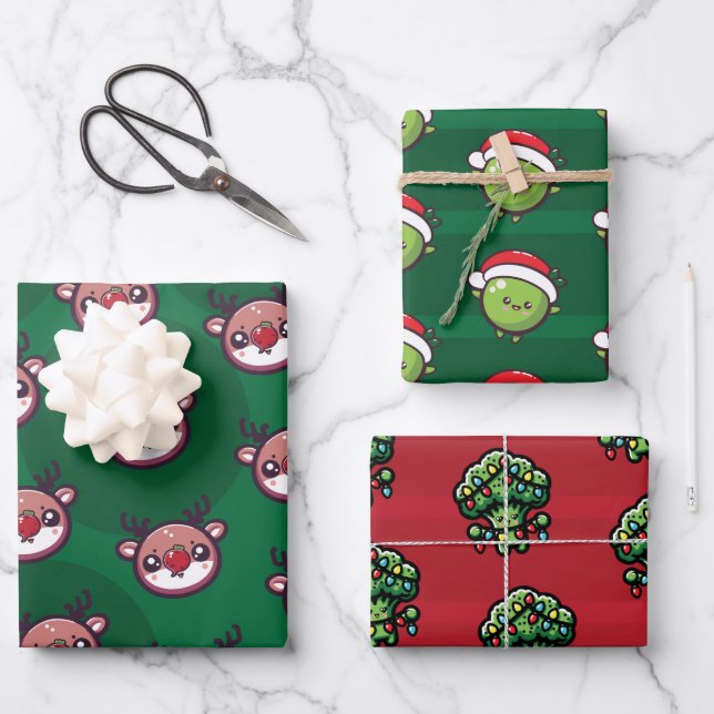 Vegan Vibes Wrapping Paper Sheet (Front)