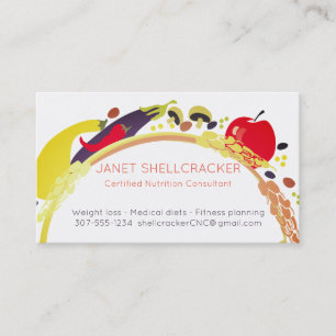 Vegan wheat vegetables chef catering business card